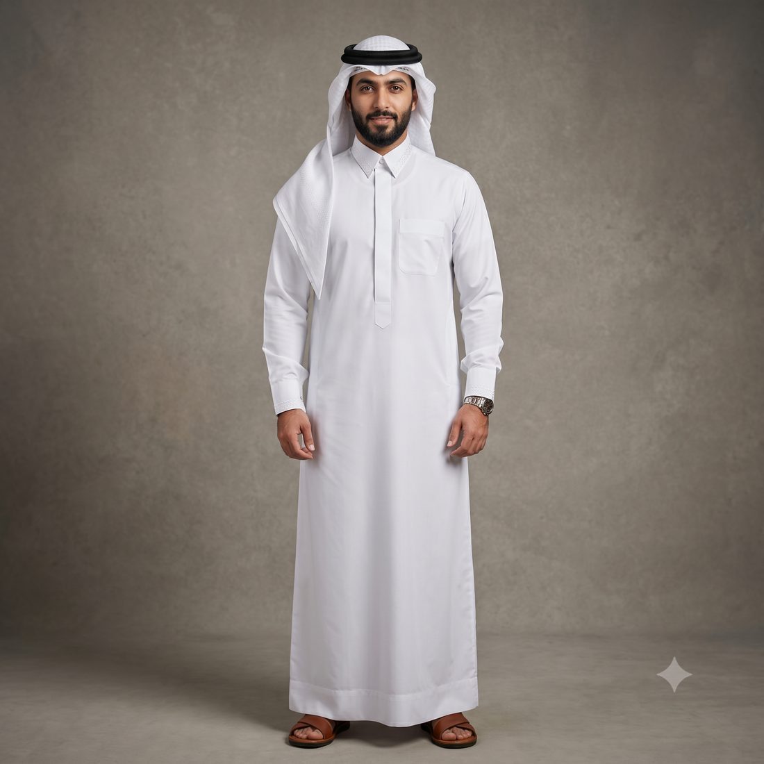 Qatari style kandura